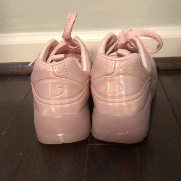 Skechers Pink Iridescent Sparky Memory Foam Shoes - Picture 4 of 14